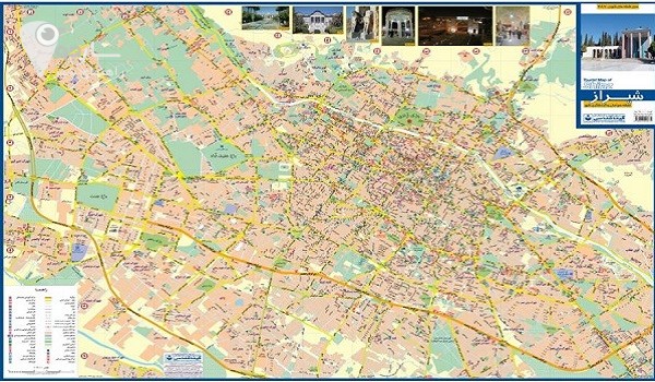 نقشه راهنمای شهر شیراز